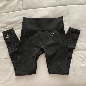 Gymshark vital semless leggings - black marl